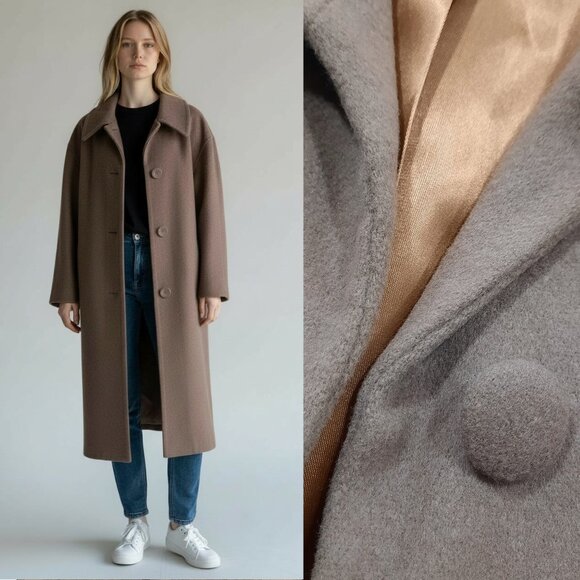 Vintage Jackets & Blazers - Vtg 50s wool long mauve coat - NWT